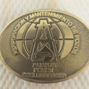 Schlumberger Performance Belt Buckle 3.5" x 2.5" NEW  Dynabuckle Solid Brass